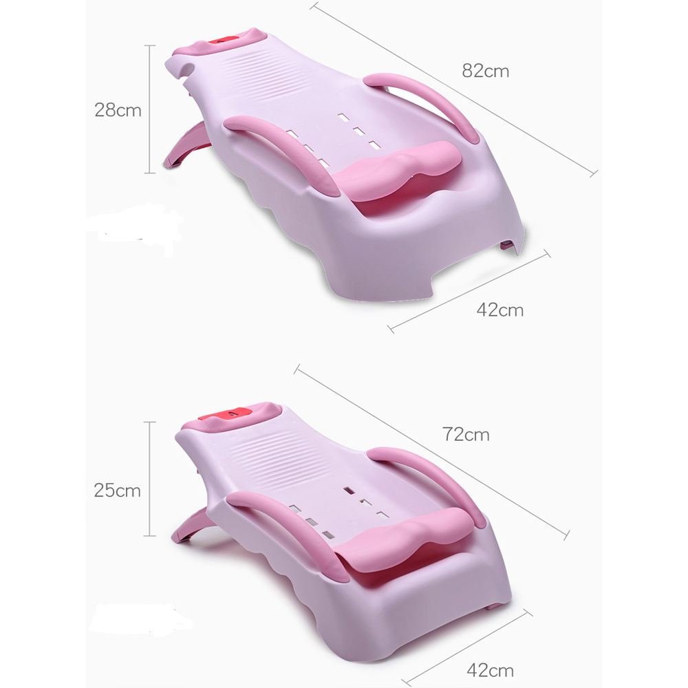 Ghế nằm gội đầu cho bé có tấm lót chống mỏi cổ, điều chỉnh nấc cao thấp phù hợp với cơ thể