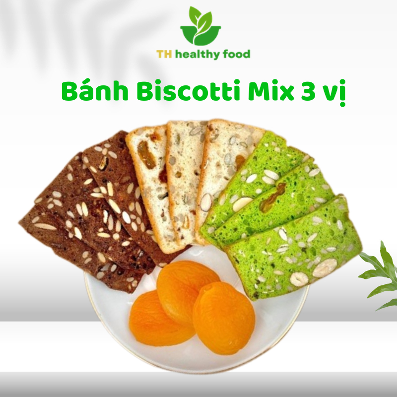 250Gr Bánh Biscotti TH Healthy Food ăn kiêng giảm cân nguyên cám không ...
