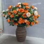 bình hoa dáng chum miệng rộng men mộc và vẽ gốm Bát Tràng cao cấp