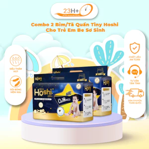Combo 2 Bỉm/Tã Quần Tiny Hoshi Cho Trẻ Em Bé Sơ Sinh Size M44/L42/XL38/XXL36/XXXL34/XXXXL32