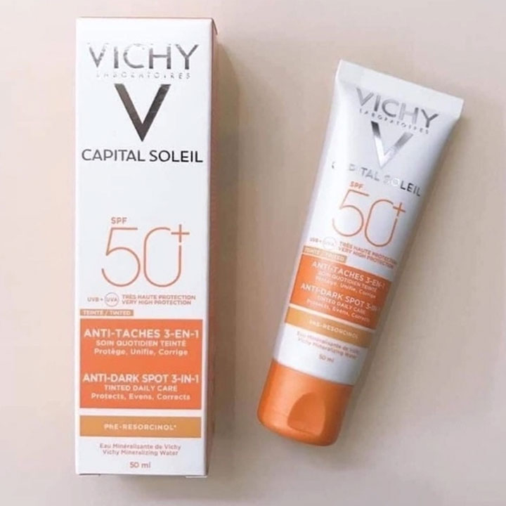 Kem Chống Nắng Vichy Capital Soleil Anti Dark Spot 3in1 Spf50 50ml