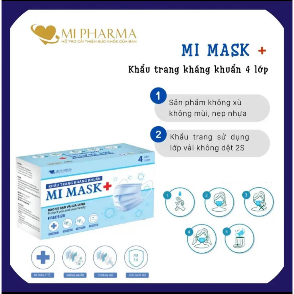 Khẩu Trang Kháng Khuẩn MI MASK+ | Shopee Việt Nam