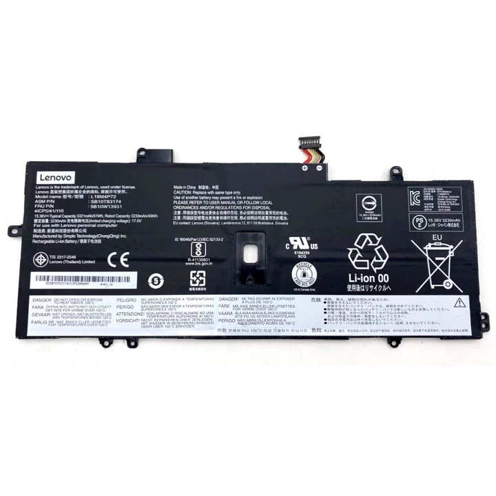 💖 Pin Laptop Lenovo (Original) ThinkPad X1 Carbon 7th Gen 2019 L18L4P71 L18C4P71 L18M4P72 Battery