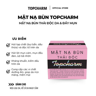 Mặt nạ lột mụn đầu đen Topcharm thu nhỏ lỗ chân lông, dưỡng da trắng hồng