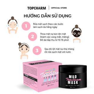 Mặt nạ lột mụn đầu đen Topcharm thu nhỏ lỗ chân lông, dưỡng da trắng hồng