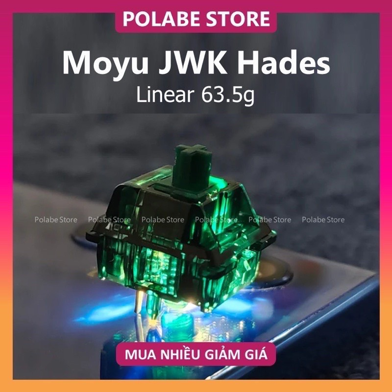Jwick Full Nylon Black v2 Linear switch bàn phím cơ JWK Sotc V2 switch EV00 Moyu Hades Taro
