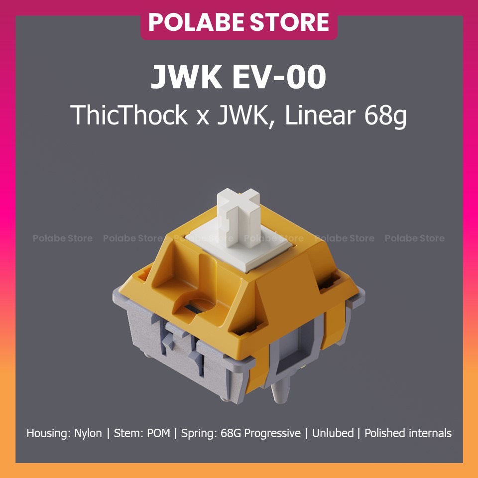 Jwick Full Nylon Black v2 Linear switch bàn phím cơ JWK Sotc V2 switch EV00 Moyu Hades Taro