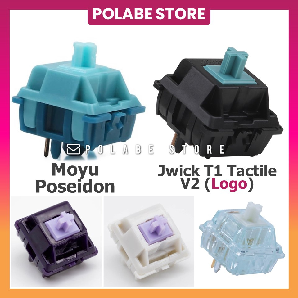 Jwick T1 Tactile Switch JWK Lilac Prism Moyu Poseidon Công Tắc Bàn Phím