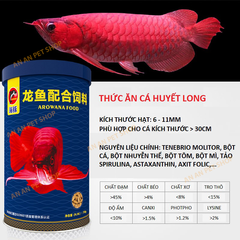 Cám cá Rồng Huyết Long, Ngân Long Arowana Food Porpoise, Thức ăn Cá ...