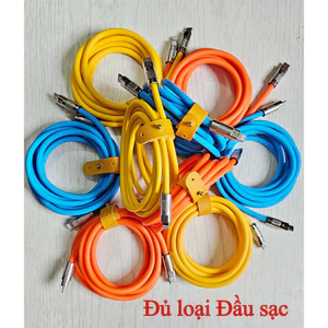 Dây sạc nhanh điện thoại đủ loại USB-A, Type C, Ai-phone, dài 2m, hỗ trợ sạc nhanh 66W