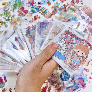 Sticker Giá Rẻ Set 25 Tấm Cute Trang Trí Toploader Decor Bình Nước Dán Mũ Bảo Hiểm Timo ST01-2