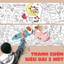 Cuộn tranh tô màu 3mx30cm - nhiều chủ đề cho bé