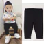 Quần legging cotton đen bé trai bé gái HM Auth mặc 4 mùa có tách set BÁN LẺ 1 QUẦN HM sz 4-6m đến 9-10y