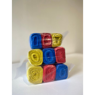 Lô 3 cuộn túi rác màu (1kg) túi đựng rác sinh học tự phân hủy, thành túi dày hạn chế rỉ nước