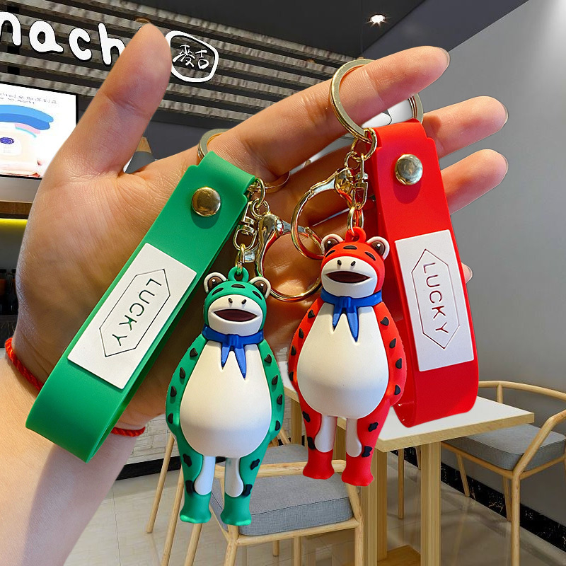 Móc Khóa Ếch Hướng Nội Hot Móc Khoá Trang Trí Ba Lô Túi Xách