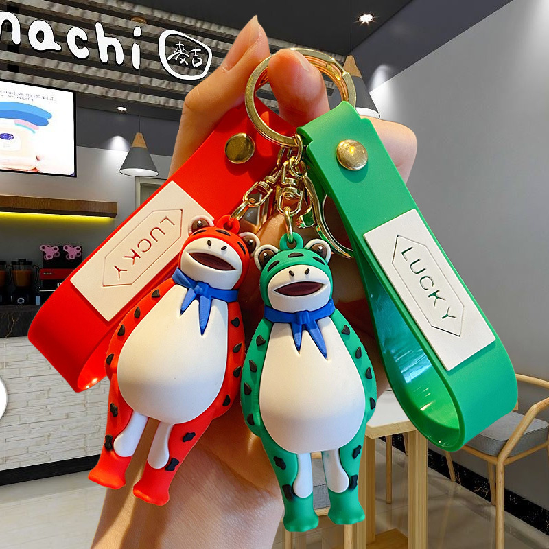 Móc Khóa Ếch Hướng Nội Hot Móc Khoá Trang Trí Ba Lô Túi Xách