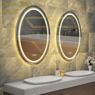 Gương LED Elip Cảm Ứng Cao Cấp Treo Tường, Gương LED DIAMOND MIRROR, EL-PM2V