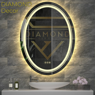 Gương LED Elip Cảm Ứng Cao Cấp Treo Tường, Gương LED DIAMOND MIRROR, EL-PM2V