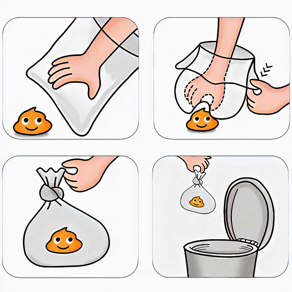 Hộp đựng túi hốt phân chó mèo thông minh KÈM 1 Cuộn | Túi đựng phân chó mèo 31*22cm đa năng