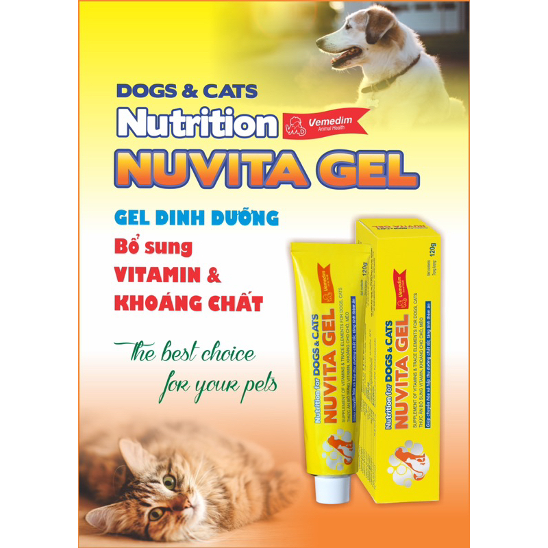Product image NUVITA GEL bổ sung dinh dưỡng, vitamin, khoáng cho chó mèo, tuýp nhôm 120g 2