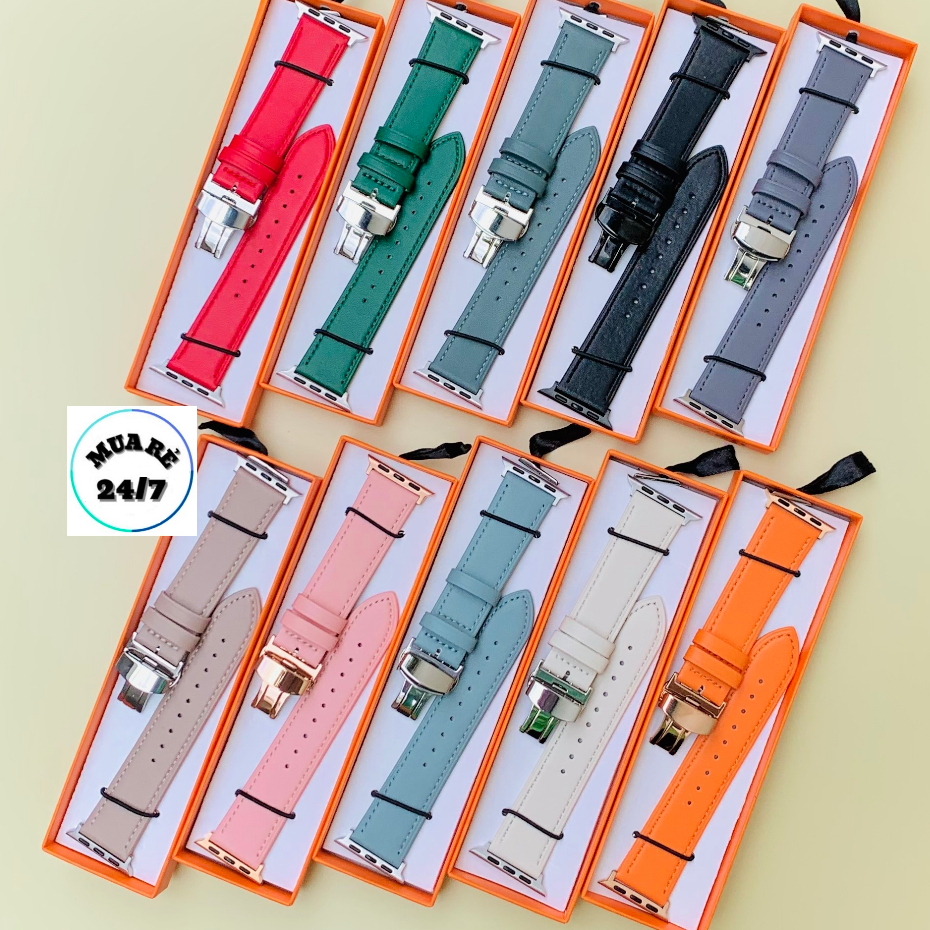 DÂY DA CAO CẤP ĐỒNG HỒ THÔNG MINH AW SERIES 1 2 3 4 5 6 7 SE KHÓA BƯỚM