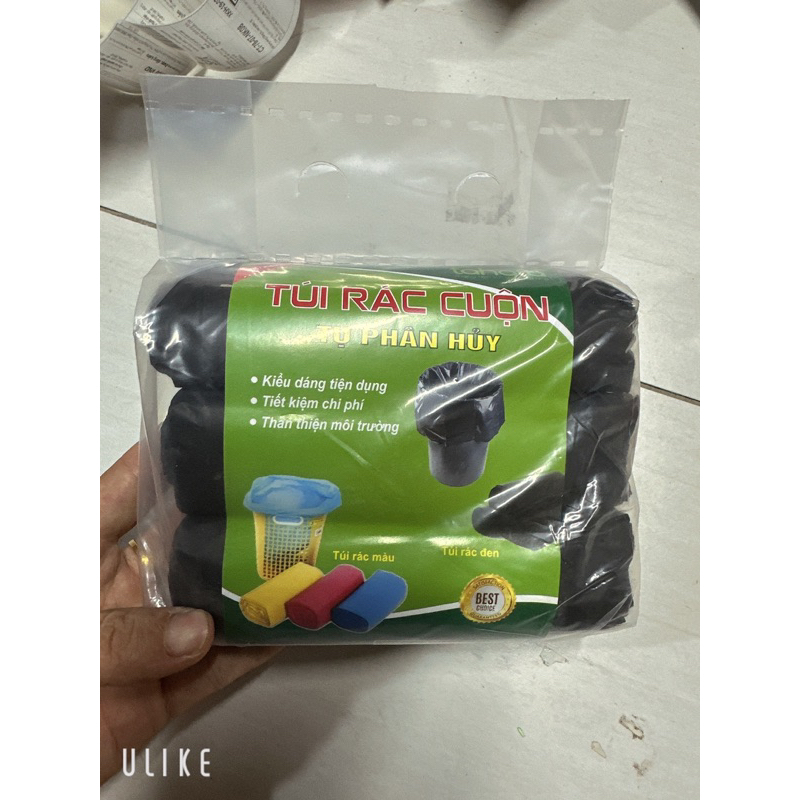 Túi đựng rác 55cm x 65cm - Bịch 3 cuộn rác đen tự phân huỷ | Shopee ...