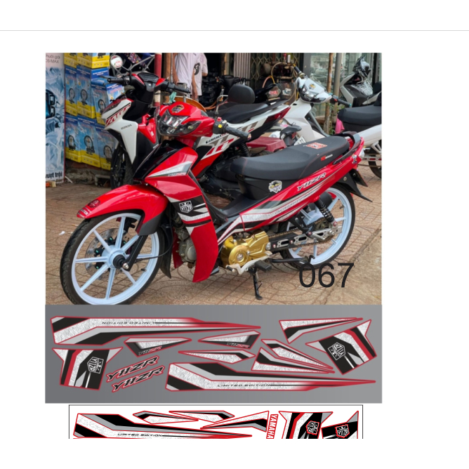 TEM RỜI SIRUIS Y15zr CAO CẤP ĐA DẠNG MÀU SẮC