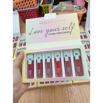 [Set 6 Thỏi] Son Kem Lì DOLLY SUPER MATTE Không Chì Cao Cấp (inbox shop chọn set 6 màu phù hợp)