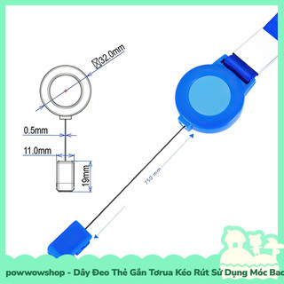 [Sẵn VN - Hỏa Tốc] Dây Đeo Thẻ 45cm Kèm Tơrua Kéo Rút Sử Dụng Móc Bao Đựng Thẻ Nhân Viên Phong Cách Đơn Giản Nhiều Màu