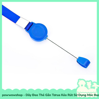 [Sẵn VN - Hỏa Tốc] Dây Đeo Thẻ 45cm Kèm Tơrua Kéo Rút Sử Dụng Móc Bao Đựng Thẻ Nhân Viên Phong Cách Đơn Giản Nhiều Màu