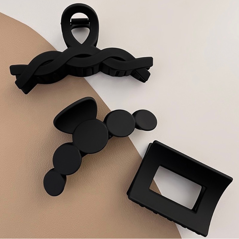 Kẹp Tóc Càng Cua Cỡ Lớn Màu Đen Design By 3B Yuuki Phong Cách Hàn Quốc