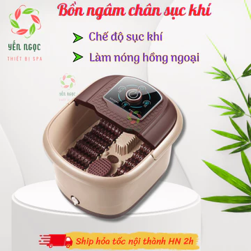 [Tặng muối ngâm chân] Bồn ngâm chân hồng ngoại có sục khí, Bồn massage chân thư giãn ngủ ngon