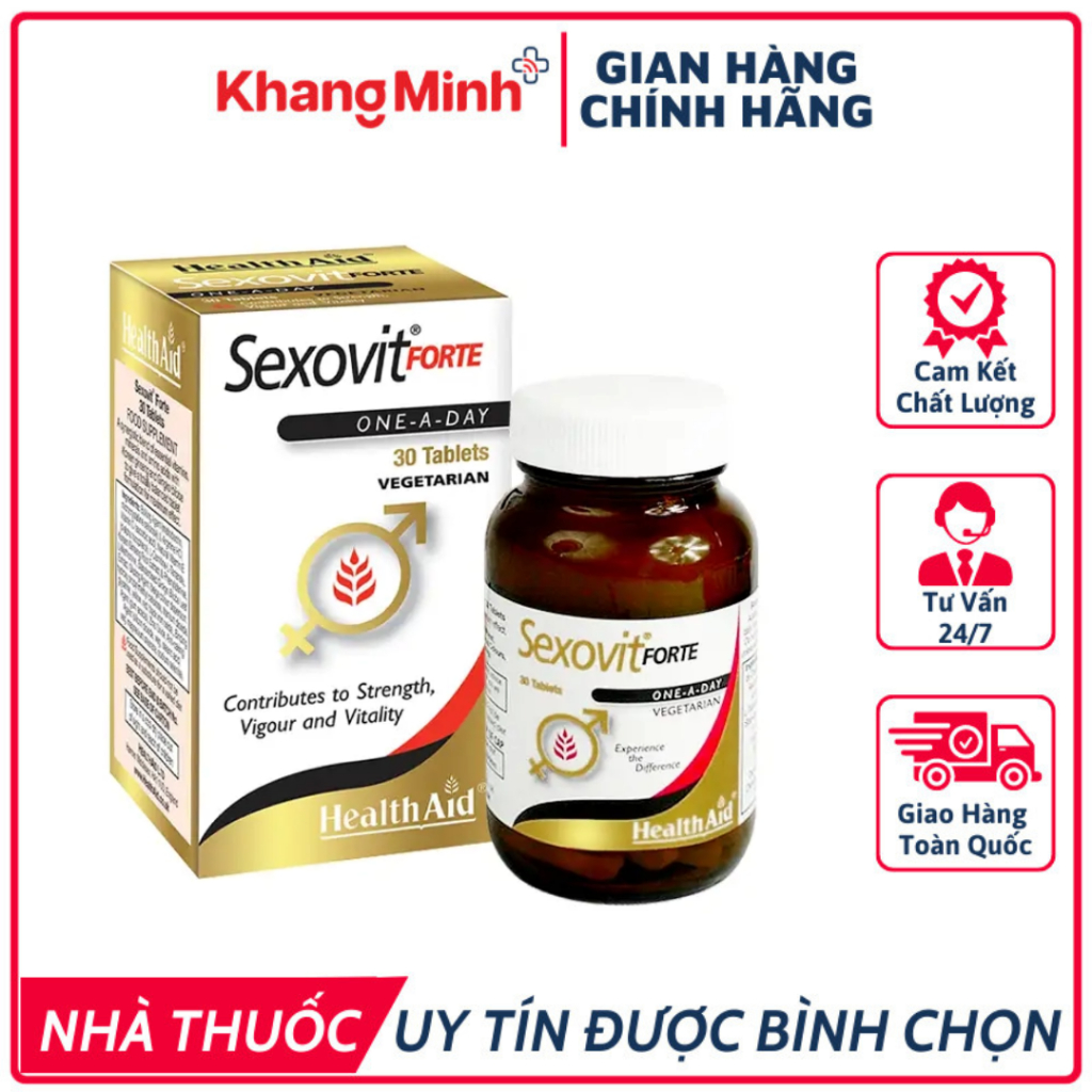 Viên Uống Healthaid Sexovit Forte Lọ 30 Viên Hỗ Trợ Tăng Cường Sinh Lực