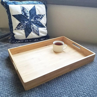 Khay gỗ đa năng có tay cầm decor chụp ảnh, đựng đồ dùng phụ kiện Khay hộp quà
