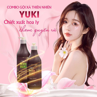 Dầu Gội Xả Collagen Keratin YUKI 2000ML | Giảm Rụng Tóc, Kích Mọc Tóc, Phục Hồi Tóc Hư Tổn, Mềm mượt