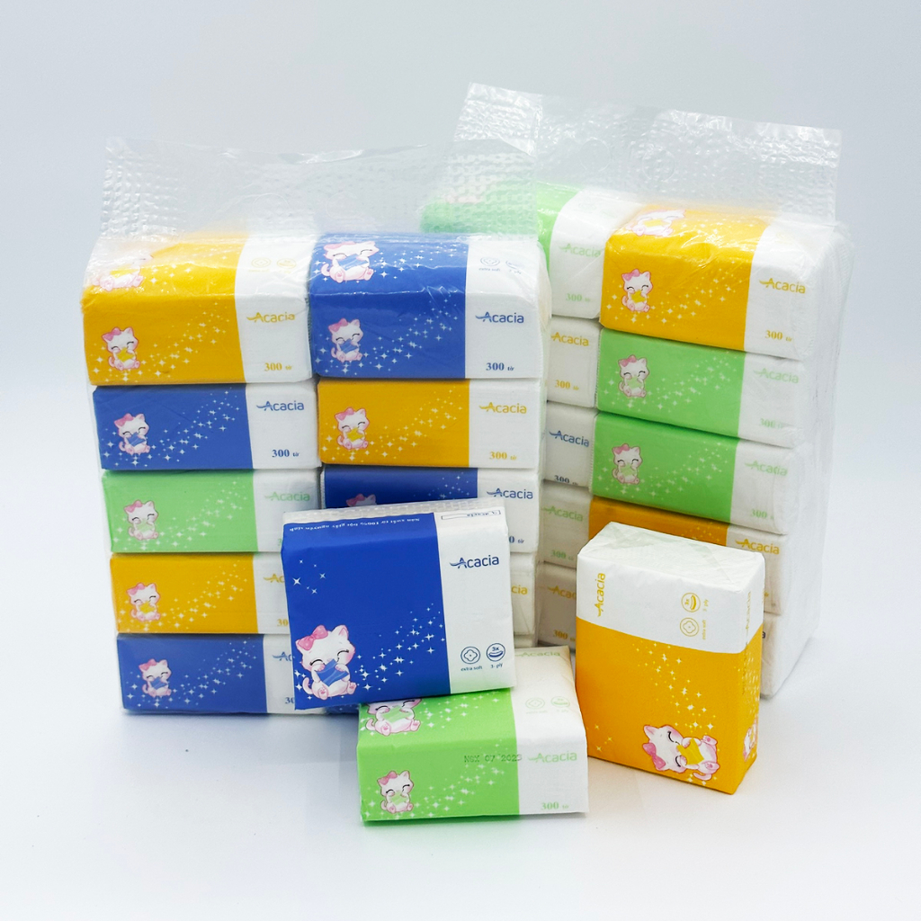 Giấy ăn rút con mèo 300 tờ/3 lớp siêu dai túi 10 gói | Shopee Việt Nam