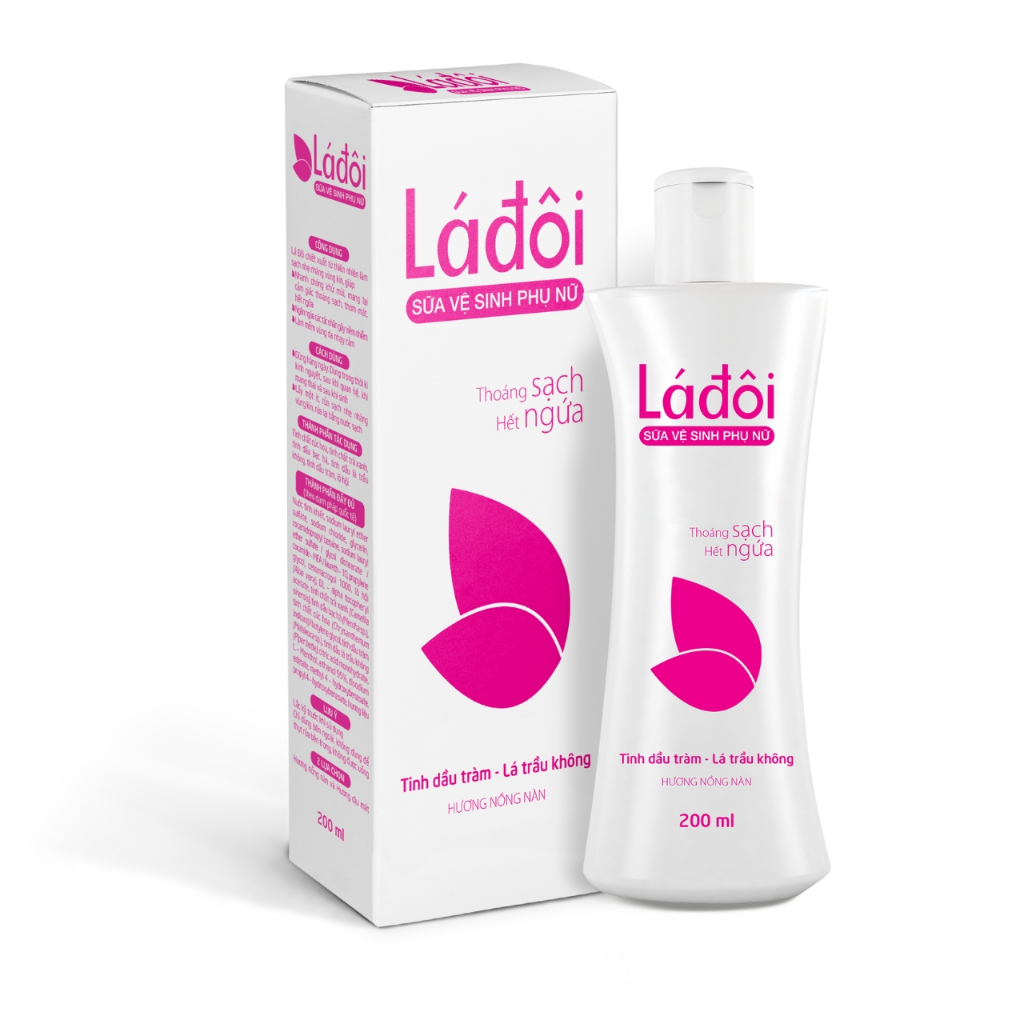 Combo 2 Dung dịch vệ sinh phụ nữ LÁ ĐÔI 200ml dạng sữa hỗ trợ giảm ngứa, mùi, viêm nhiễm phụ khoa