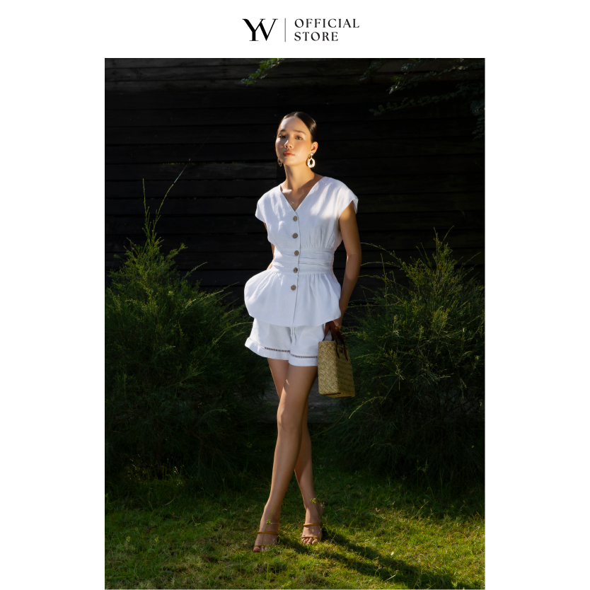 SET Quần short + Áo linen nhún eo – YV LE & CO