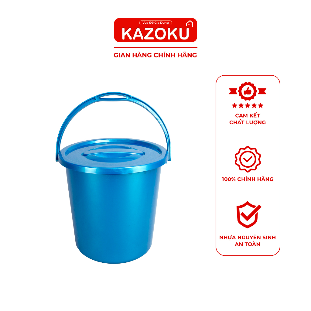 Combo Ghế Nhựa Lùn + Xô Nước 10L/12L/14L Nam Dương - Vua Đồ Gia Dụng Kazoku [CBGLX]