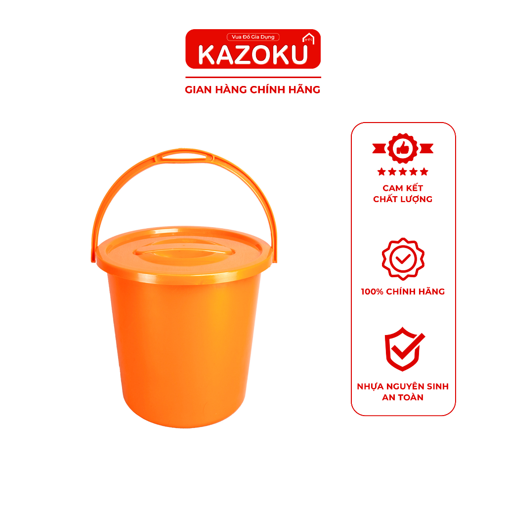Combo Ghế Nhựa Lùn + Xô Nước 10L/12L/14L Nam Dương - Vua Đồ Gia Dụng Kazoku [CBGLX]