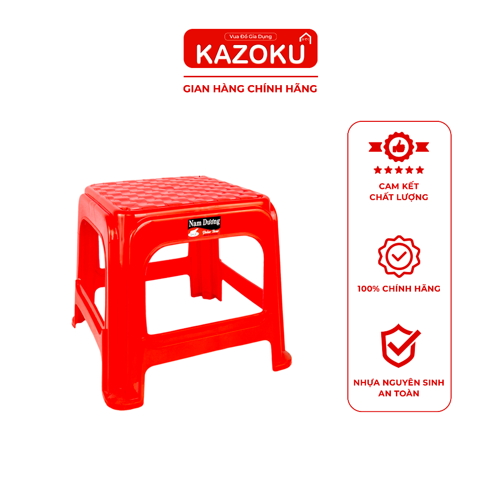 Combo Ghế Nhựa Lùn + Xô Nước 10L/12L/14L Nam Dương - Vua Đồ Gia Dụng Kazoku [CBGLX]