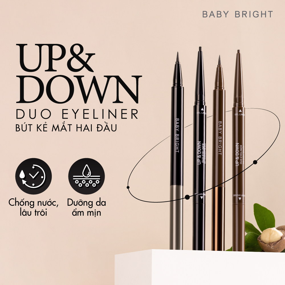 Ảnh Bút Kẻ Mắt 2 Đầu Siêu Mảnh Baby Bright Up And Down Duo Eyeliner 2 Colors 0.1g+0.35g 2