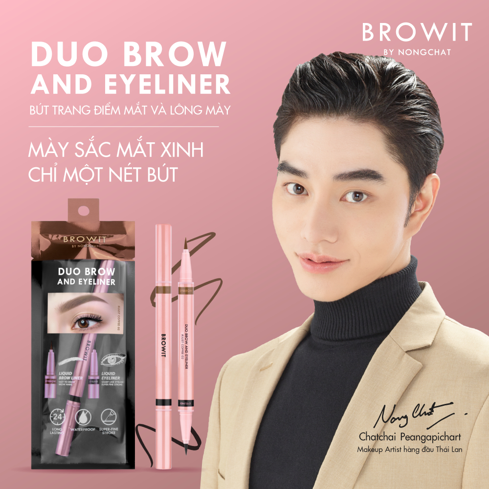 Ảnh Bút Trang Điểm Mắt Và Mày Browit Duo Brow And Eyeliner 3 Colors 0.35ml+0.2ml 2