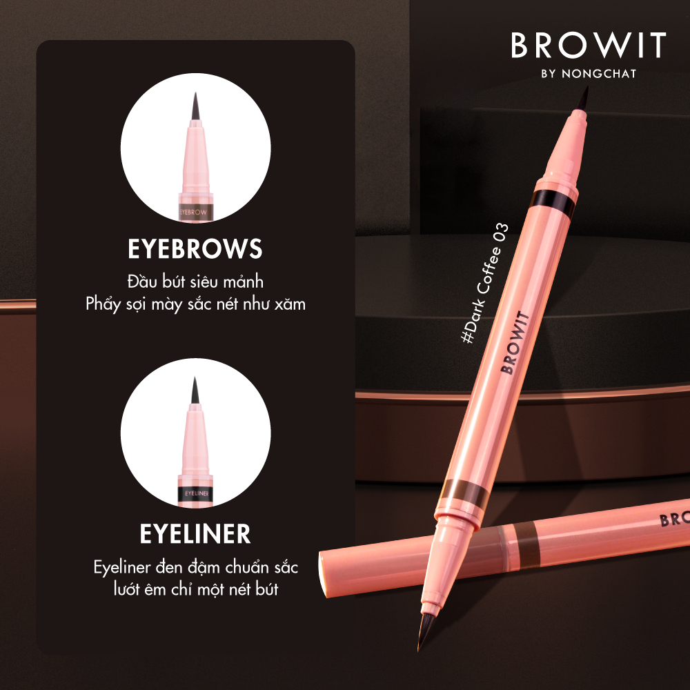 Ảnh Bút Trang Điểm Mắt Và Mày Browit Duo Brow And Eyeliner 3 Colors 0.35ml+0.2ml 3