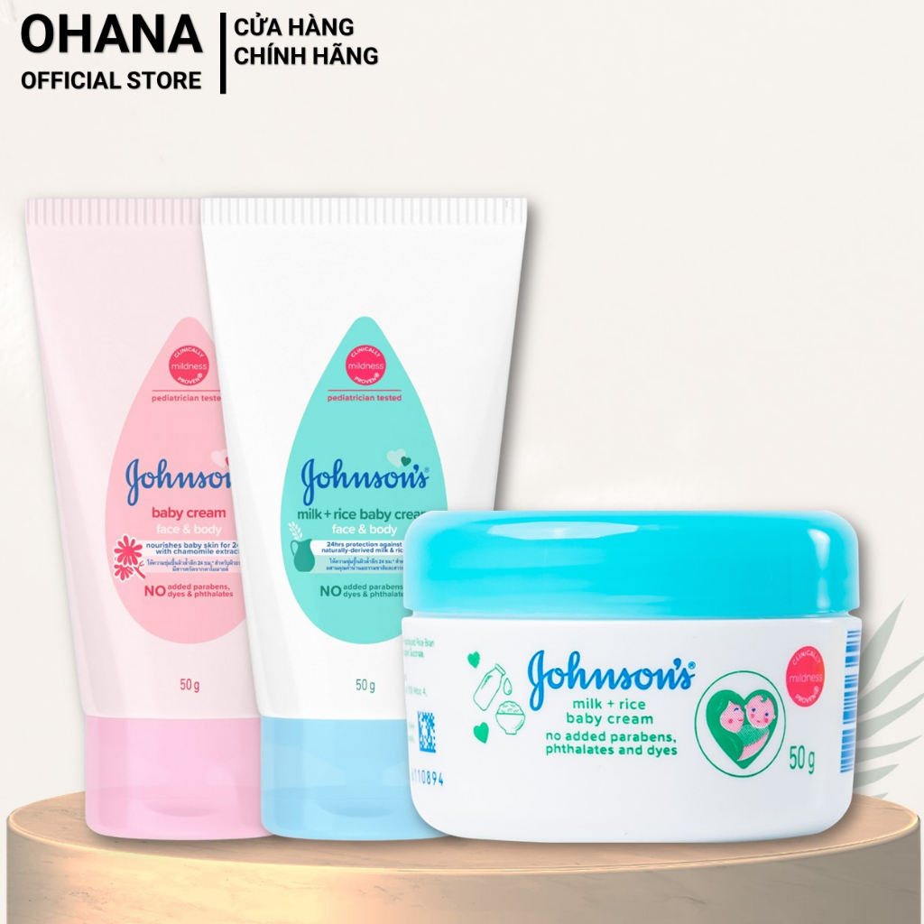 Kem Dưỡng Da Chiết Xuất Sữa Và Gạo Johnson's Milk And Rice Baby Cream