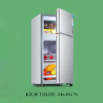 Tủ lạnh mini 2 ngăn 42l có tích hợp ngăn đá riêng tiện lợi để đồ ăn, thức uống, mĩ phẩm, trữ sữa — ảnh 4
