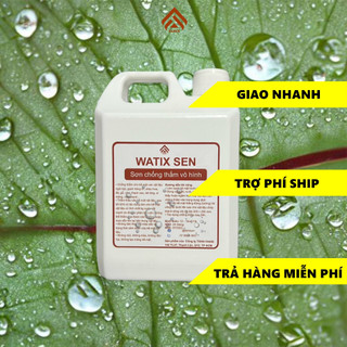 Sơn Chống Thấm ngược, chống thấm thẩm thấu tường, gạch, đá, cemboard... Hiệu ứng lá sen - Watix Sen