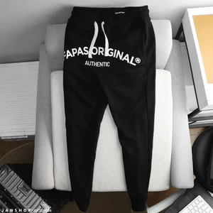 Quần Jogger Nam Ống Đứng Phối Chữ Sành Điệu, Quần Nỉ Trơn Chất Liệu Chân Cua Dày Dặn Mềm Mịn Mặc Đứng Fom Hot 2023