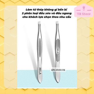 Nhíp Malian Thép Không Gỉ Cao Cấp - Đầu Xéo/Nhọn Nhổ Lông Mày Siêu Bén