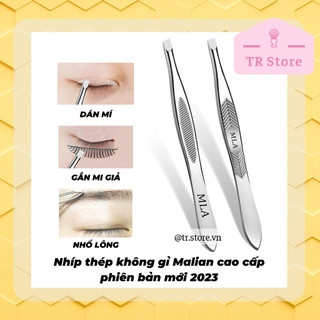 Nhíp Malian Thép Không Gỉ Cao Cấp - Đầu Xéo/Nhọn Nhổ Lông Mày Siêu Bén
